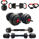 KIT MUSCULAÇÃO MULTIFUNCIONAL COMPLETO 6 EM 1 HALTER DUMBBELL KETTLEBELL BARRA 40KG